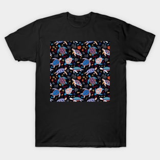 Sea Turtles Pattern T-Shirt